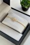 Gold Women's Bracelet with Elevator and Adjustable Zircon Stone - Sun Detail - 2