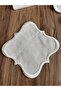 6 Wide Wrapped Embroidered Coffee Cocktail Serving Napkins - 3