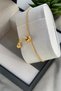 Gold Color Elevator Colorless Adjustable Zircon Stone Star Detail Women's Bracelet - 5