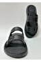 Unisex Black Non-Slip Soft Plastic Buckle Look Wet Floor Slippers - 3