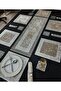 Mink Velvet with Silver Leather Foil Embroidery, 19 Pieces, Presentation Set for 6 Persons, mink/silver - 3
