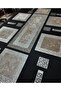 Mink Velvet with Silver Leather Foil Embroidery, 19 Pieces, Presentation Set for 6 Persons, mink/silver