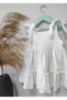 Girl's muslin sleeveless ruffled dress