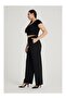Women's Plus Size Lycra Combed Cotton Trousers with Pocket Stone Detail G111-1 - 3
