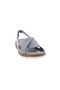 Women's Cross Thick Banded Velcro Sandals Denim Blue Leather 1293243 - 2