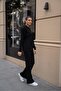 Black Women's Hooded Corduroy Suit - 4