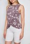 Women's Skirt with Twisted Shoulder Detail Sleeveless Blouse - 6