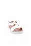 Women's Row and Cross Strap Ankle Velcro Strap Zenne Sandals White Genuine Leather 86132110 - 2