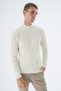 Men's Bone Half Fisherman Ribbed Knitted Hair Braided Wool Knitwear Knitted Sweater Trist-5343 - 3