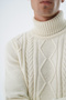 Men's Bone Turtleneck Knitted Wool Knitwear Knitted Sweater Trist-5336 - 6