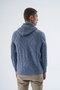 Men's Aviator Shawl Collar Hair Braided Wool Knitwear Knitted Sweater Trist-5342 - 4