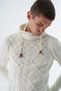 Men's Bone Shawl Collar Hair Braided Wool Knitwear Knitted Sweater Trist-5342 - 7