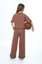 Girl's 100% Cotton Oversize Half Sleeve Top and Bottom Tracksuit Set - 3