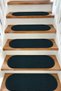 Economical Step and Stair Mat from Capsule Curly Carpet, Pack of 16 - Black - 2