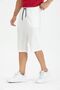 Men's Cotton Linen Capri - Below the Knee Elastic Waist Long Shorts - 3