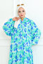 Manolya Hijab Viscose Dress 6064 - Green - 4