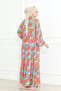 Manolya Hijab Viscose Dress 6064 - Fuchsia - 4