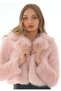 Women's Short Shawl Collar Crop plush