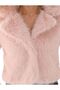 Women's Short Shawl Collar Crop plush - 5