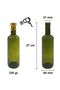 500 ml Green Olive Oil, Round Empty Glass Bottle with Locking Cap and Hooded , 15 Pieces - 2