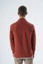 Tan Men's 100% Cotton Zippered Stand Collar Knitwear Sweater Trist-1191 - 3