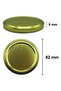 Gold Metal Can - 660ml, Transparent Glass, 5 Pieces with Lids - 3