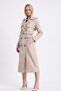 Beige Lambskin Trench Coat - 3