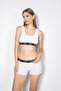 Women's Ribbed Shorts Bustier Set