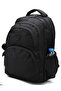 Black Unisex Special Satin Water-Repellent Fabric Large Size Travel Backpack and School Bag / 346 - 3