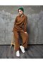 Zippered Collar Knitwear Tracksuit Set - 3