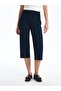 Women's Elastic Waist Plain Capri Pants (S4) - 3