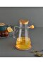900 ML Borosilicate Glass Oil Pot with Bamboo Lid