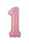 Number Foil Balloon Pink Number Balloon Baby Pink 1 Year Old Balloon 76 Cm Number Balloon Flying Balloon Helium Balloon - 2