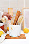 Nordic Countertop Upright Spoon Holder White - 6