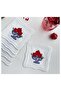 6 Cocktail Coffee Serving Napkins (Pomegranate Design) - 2