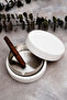 Steel Ashtray with Lid White - 2