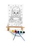 Children's Painter Set - Cat in the Basket, 20X30 cm Precise Canvas, 2 Brushes and Palette Included