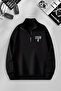 Unisex Women's and Men's Marvel Spiderman Printed Half-Zipper Stand Collar Basic Sweatshirt