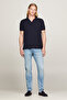 Men's Logo Printed Crew Neck Regular Cut Navy Blue Polo Collar T-Shirt MW0MW34772-DW5 - 3