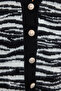Siyah Yumuşak Dokulu Zebra  Desenli Triko Hırka TWOAW25HI00239 - 4