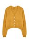 Yellow Crop Soft Textured Knitwear Cardigan Twoaw25Hi00277 - 6