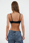 Black Micro Gather Detailed Unpadded Underwireless Covered T-Shirt Bra Knitted Bra Thmaw25Su00004 - 5