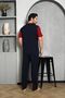 Men's Summer Pajama Set - Short Sleeve, Single Jersey, Three Button, Embroidered Cotton - 8