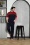 Men's Summer Pajama Set - Short Sleeve, Single Jersey, Three Button, Embroidered Cotton - 4