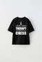 I Don'T Need Therapy I Just Need to Play Chess Written Chess Piece Design Printed Black Kids T-Shirt
