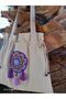 Drawstring/Tasseled Blue/Lilac/Green Star Mandala Detailed Tote Cloth Shoulder Bag - 5