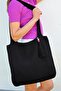 Knitwear Straw Weave Large Size Shopper Strap Casual Hand&Shoulder and Beach Bag Black Chax802 - 3