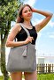 Women's Knitwear Knitted Shoulder Strap Lined Shopper Casual Hand&Shoulder and Beach Bag Mink Chax801 - 4
