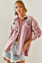 Women's Lilac Embroidered Linen Shirt 60091013 - 3