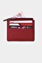 3603 Genuine Leather Coin Compartment Zippered Women's Men's Wallet Card Holder Burgundy - 6